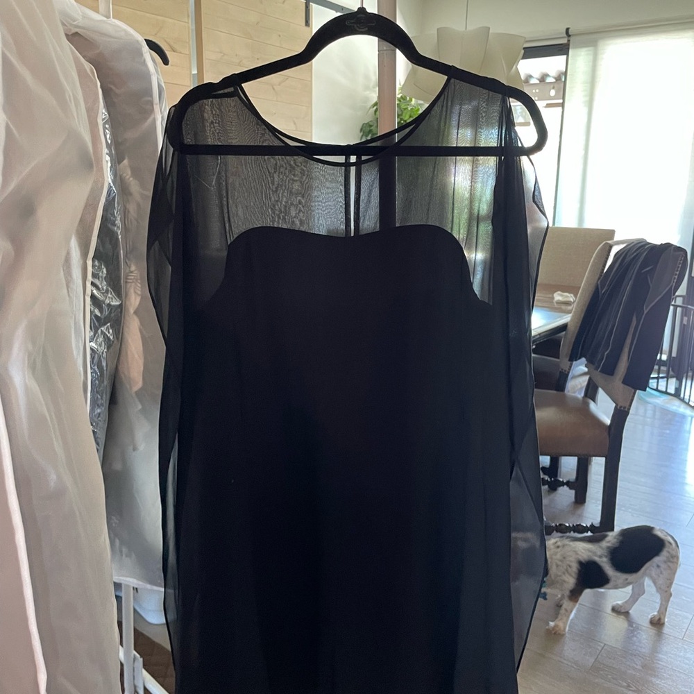 Elegant Black Sheer Dress/Shorts